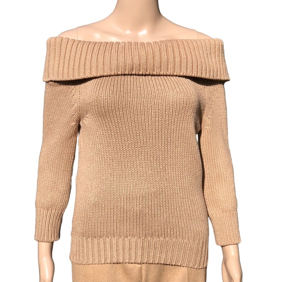 COPY - CELINE NWOT cashmere and silk golden beige sweater Sz m - Picture 10 of 13